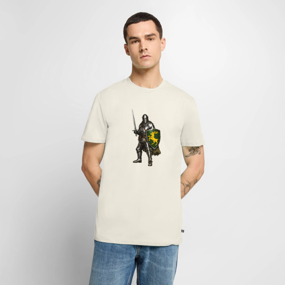 Premium T-Shirt "Ritter gelber Hirsch" - Naturweiß