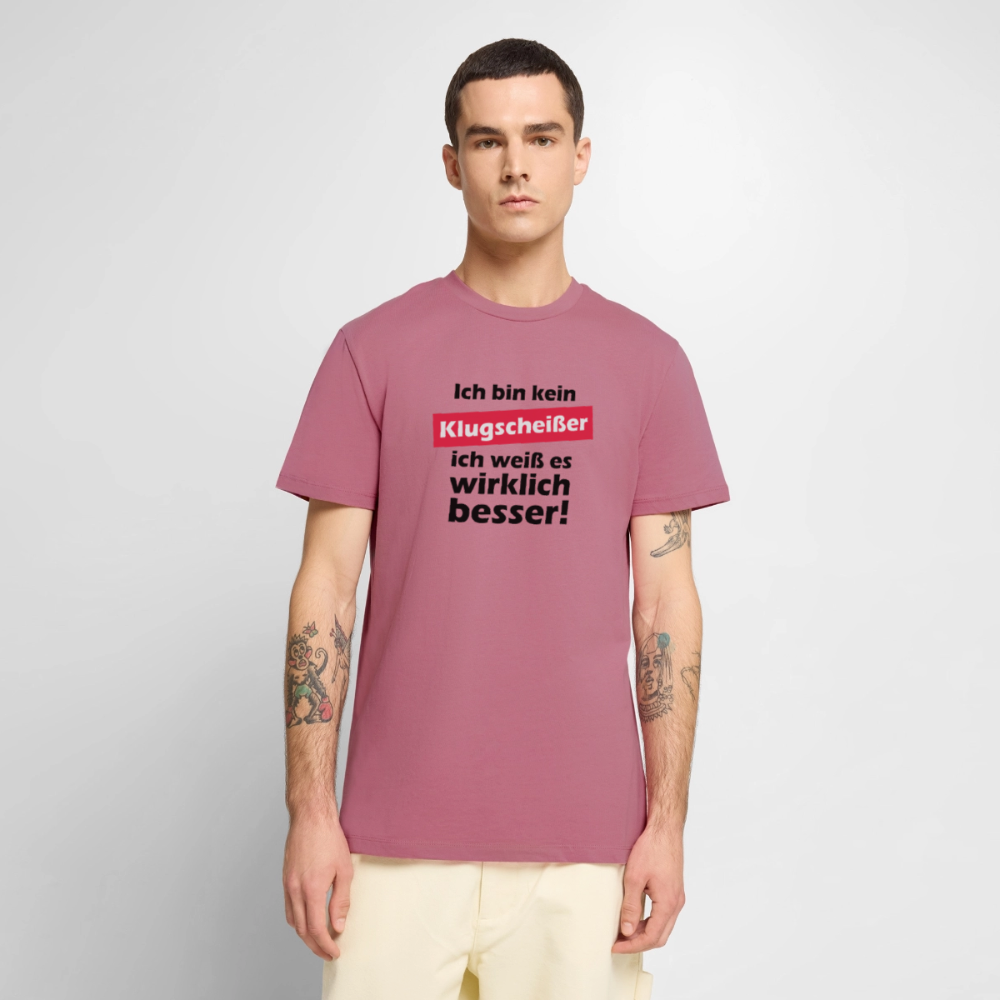Premium T-Shirt "Klugscheißer" - Mauve