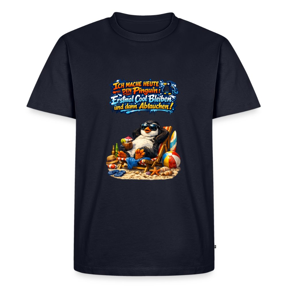 Premium T-Shirt "Cool bleiben" - Navy