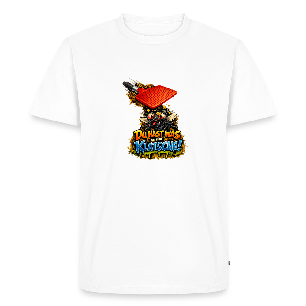 Premium T-Shirt "Klatsche" - Weiß