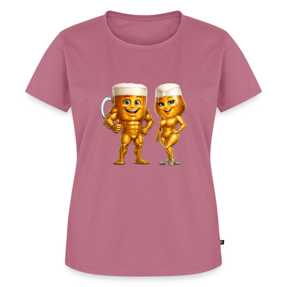 Premium T-Shirt "Bierpärchen" - Mauve