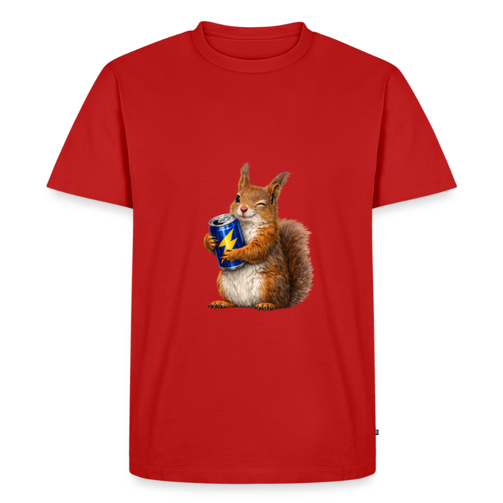 Premium T-Shirt "Energy Hörnchen" - Rot