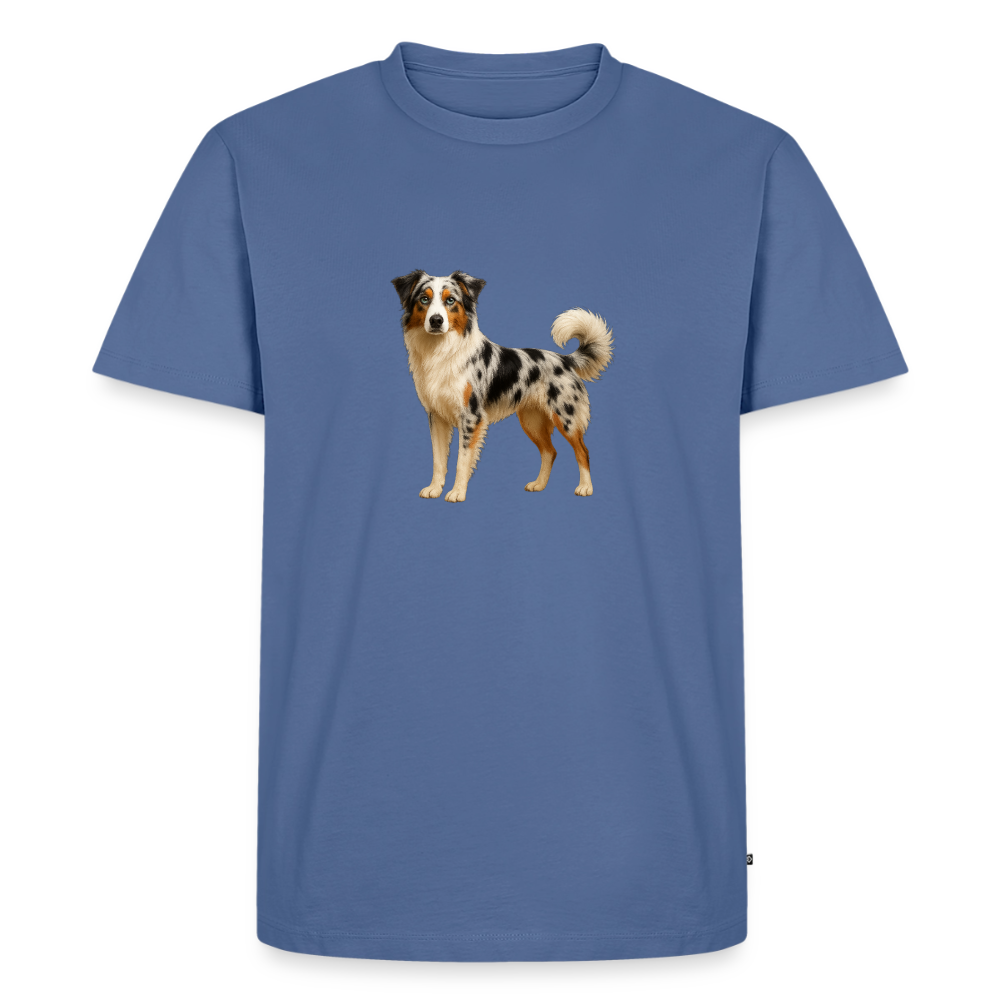 Premium T-Shirt "Australian Shepard" - Taubenblau
