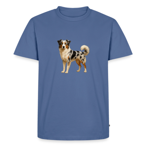 Premium T-Shirt "Australian Shepard" - Taubenblau