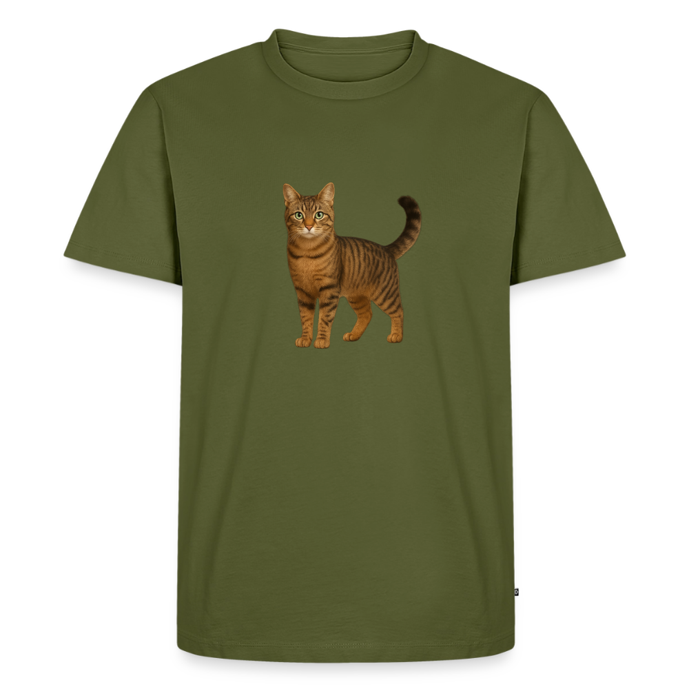 Premium T-Shirt "Katze" - Khaki