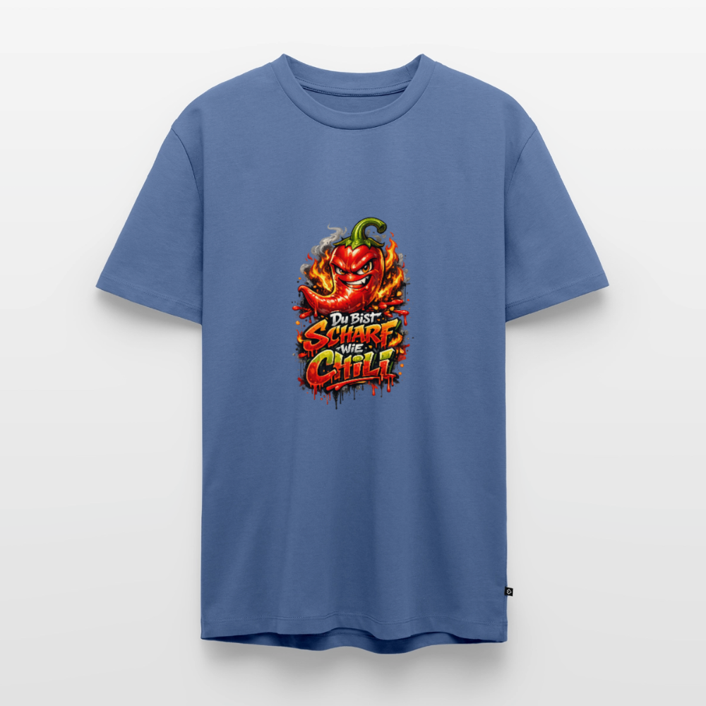 Männer Premium T-Shirt "Scharf wie Chili" - Taubenblau
