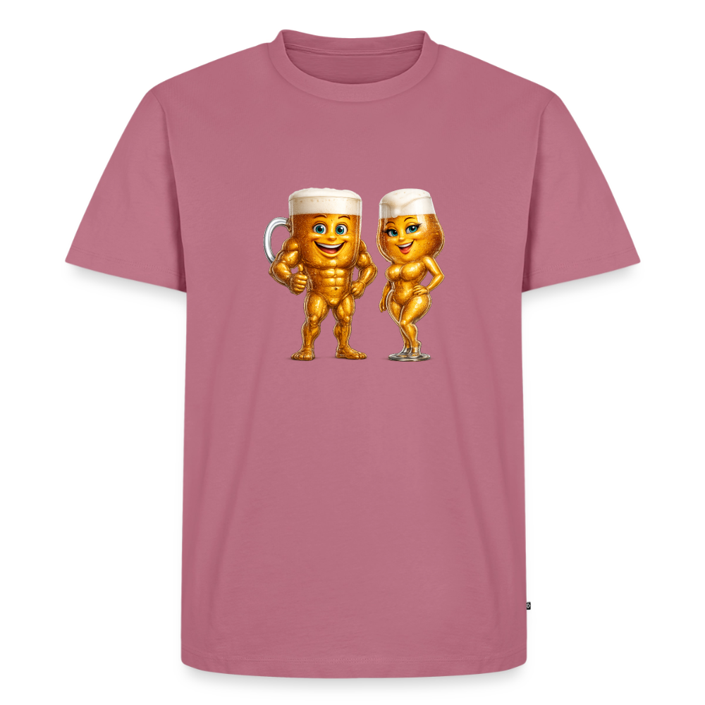 Premium T-Shirt "Bierpärchen" - Mauve