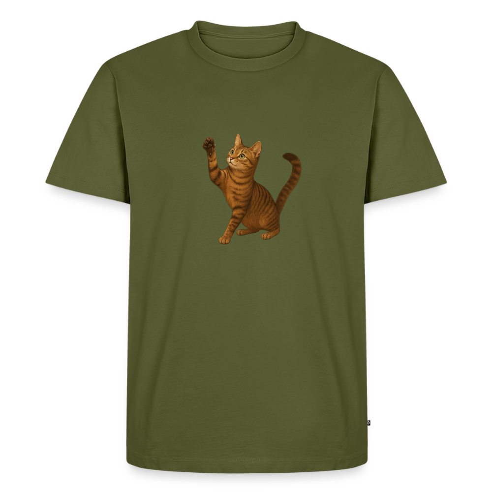 Premium T-Shirt "Katze" - Khaki