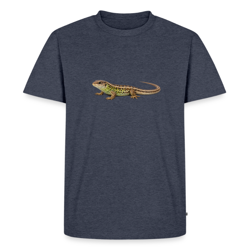Premium T-Shirt "Eidechse" - Jeansblau 
