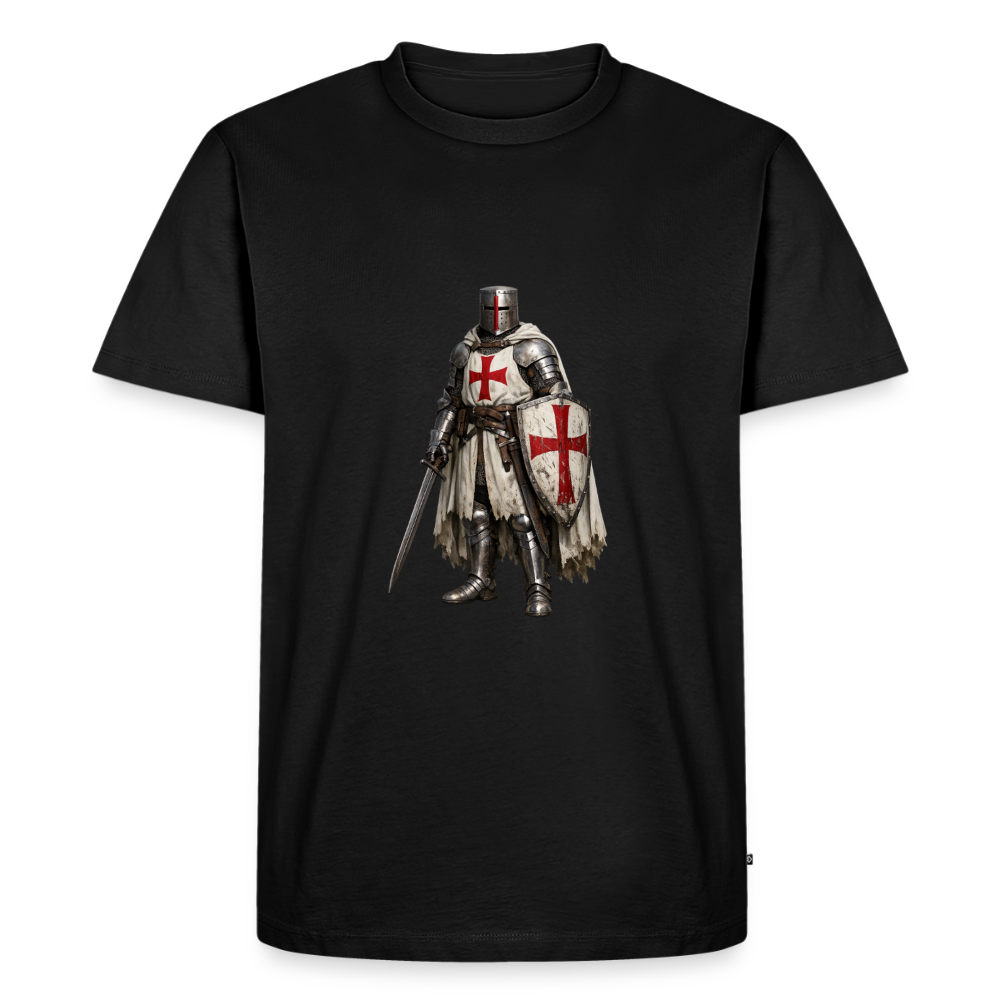 Premium T-Shirt "Kreuzritter" - Schwarz