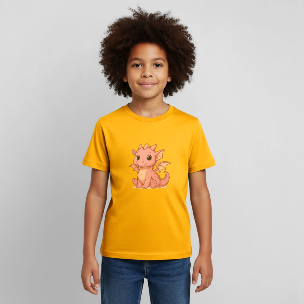 Kinder T-Shirt "Kleiner Drache" - Gold