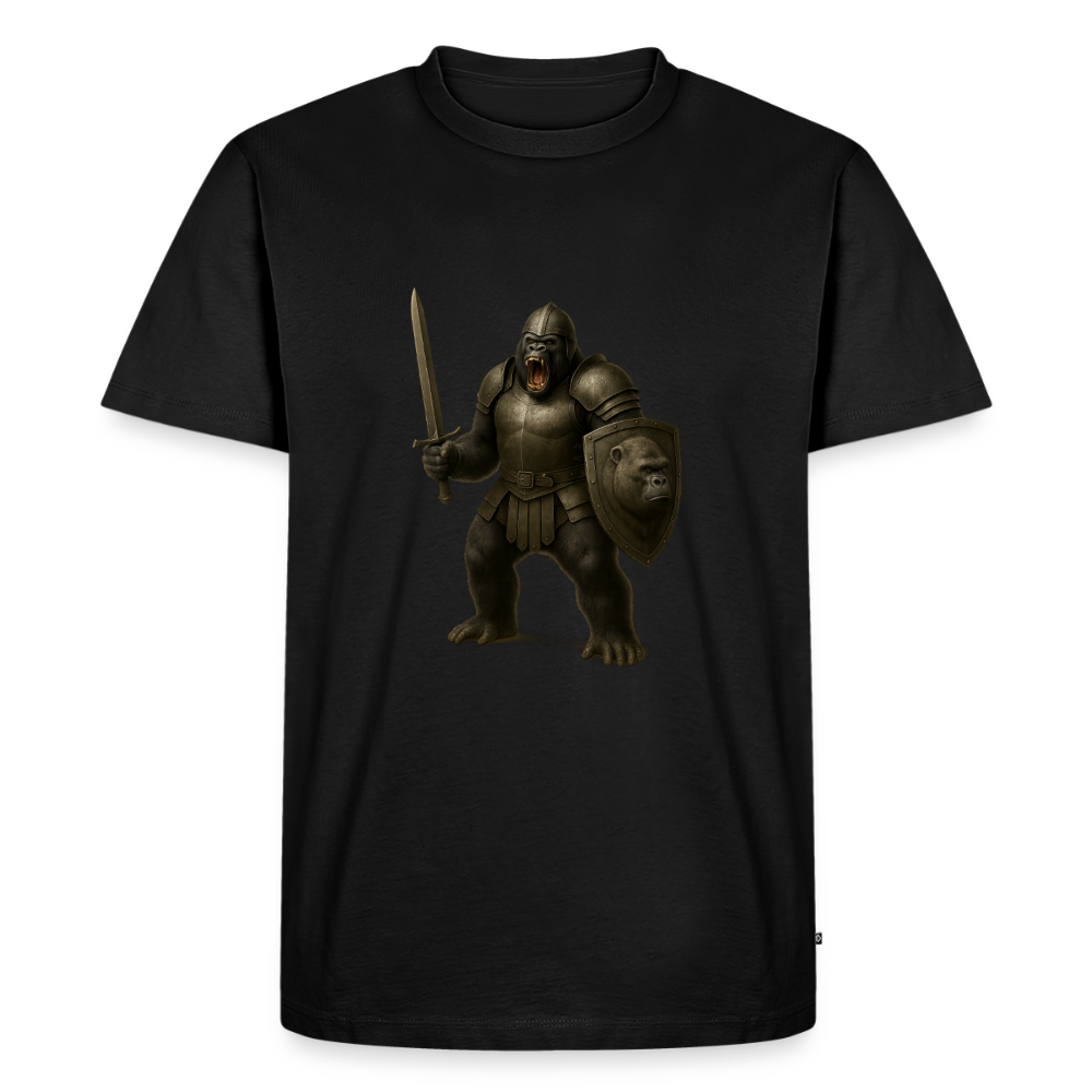Premium T-Shirt "Gorilla Warrior" - Schwarz