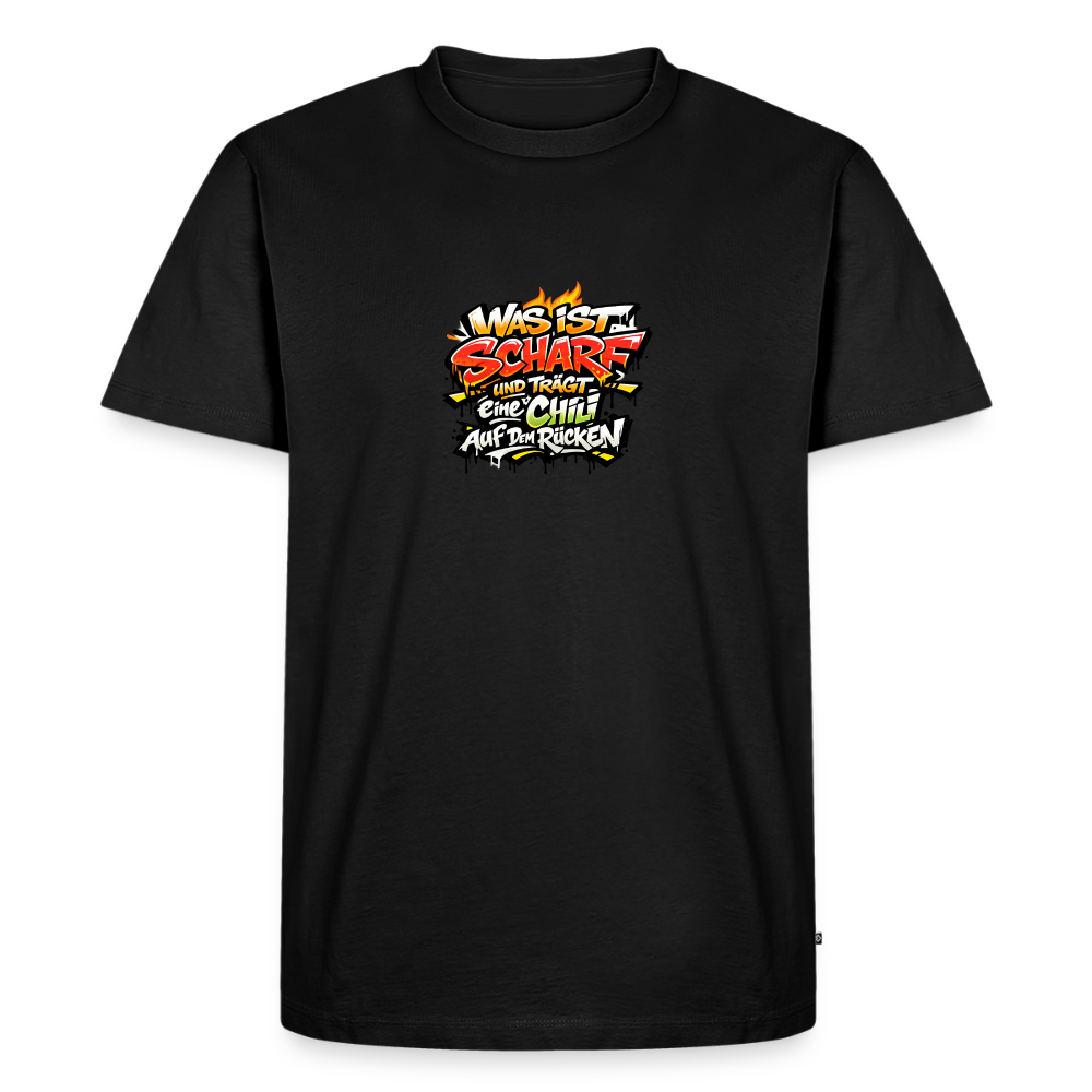 Premium T-Shirt "Chili" - Schwarz