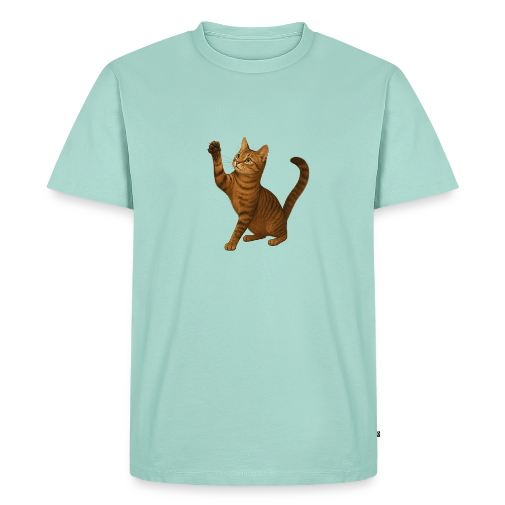 Premium T-Shirt "Katze" - Mint 