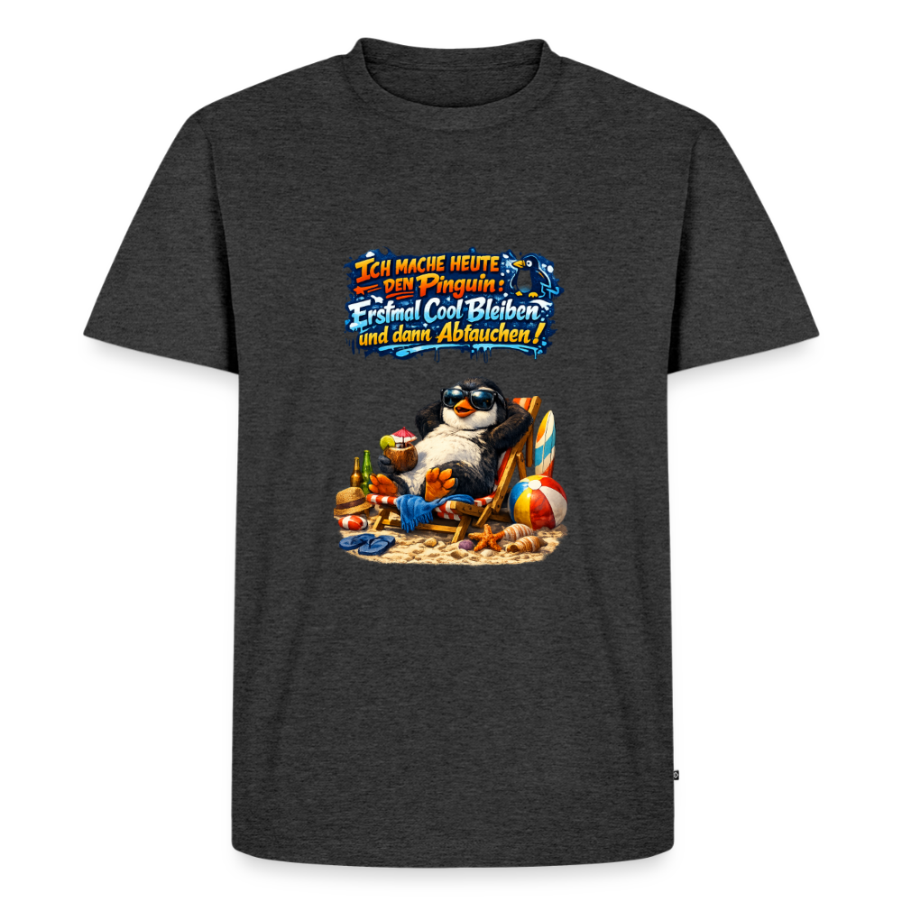 Premium T-Shirt "Cool bleiben" - Anthrazit meliert