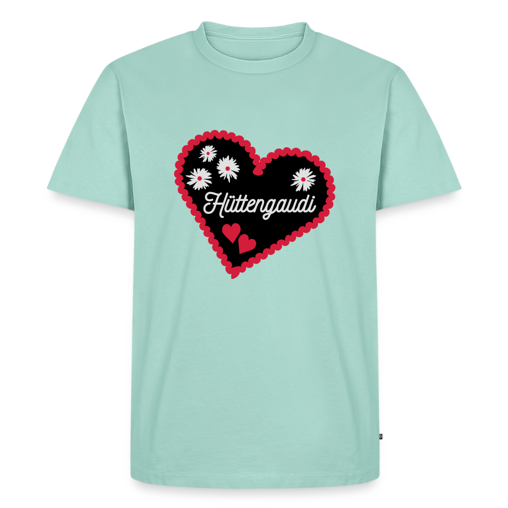 Premium T-Shirt "Hüttengaudi" - Mint 