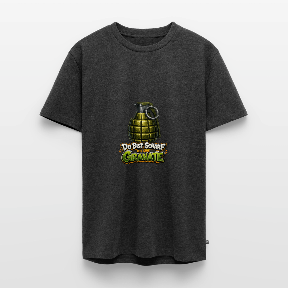 Männer Premium T-Shirt "Scharf wie eine Granate" - Anthrazit meliert
