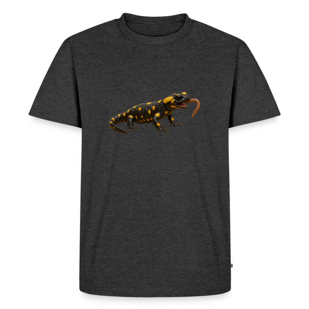 Premium T-Shirt "Feuersalamander" - Anthrazit meliert