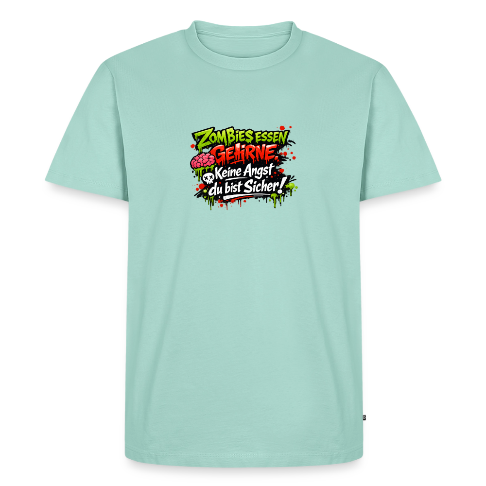 Premium T-Shirt "Zombies essen..." - Mint 
