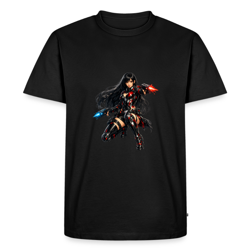 Premium T-Shirt "Future Woman" - Schwarz