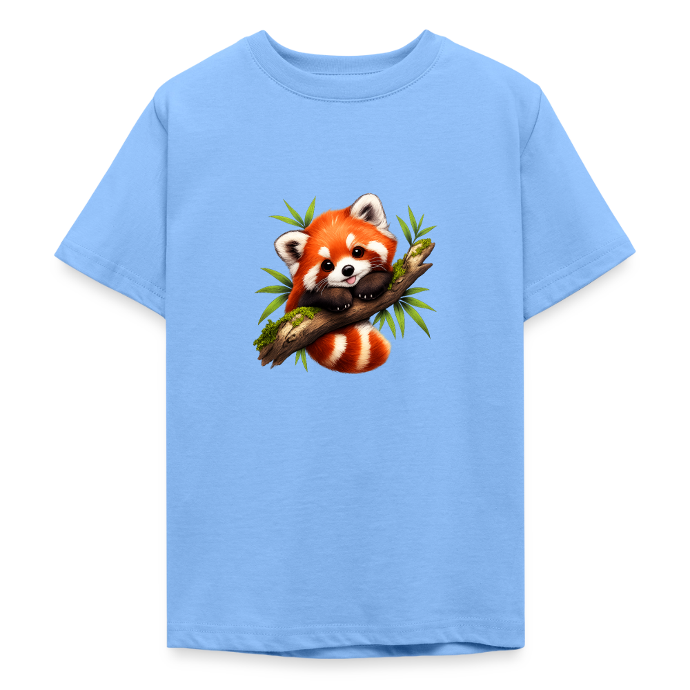 Teenager T-Shirt "Kleiner Panda" - Himmelblau