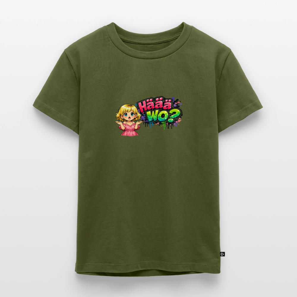 Kinder Premium T-Shirt "Häää Wo" - Khaki