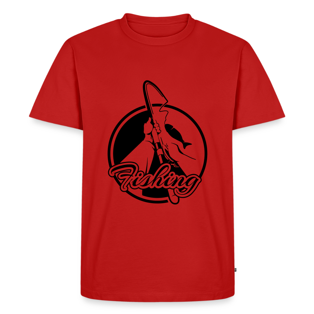 Premium T-Shirt "Fishing" - Rot