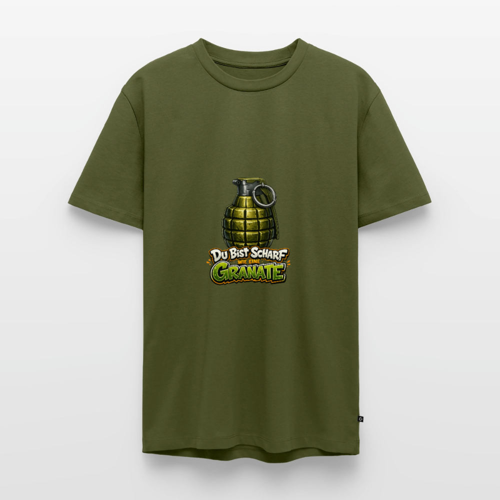 Männer Premium T-Shirt "Scharf wie eine Granate" - Khaki