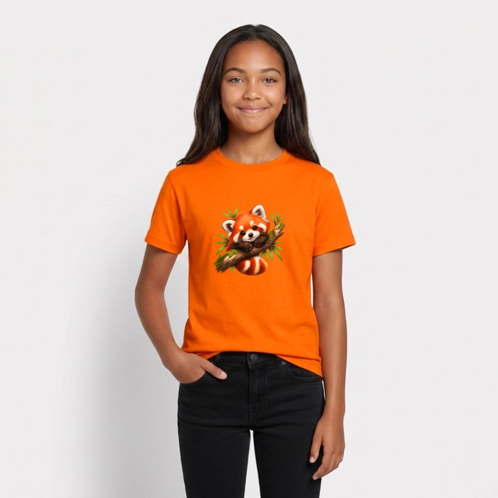 Teenager T-Shirt "Kleiner Panda" - Orange