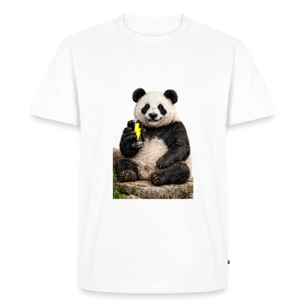 Premium T-Shirt "Panda Energy" - Weiß