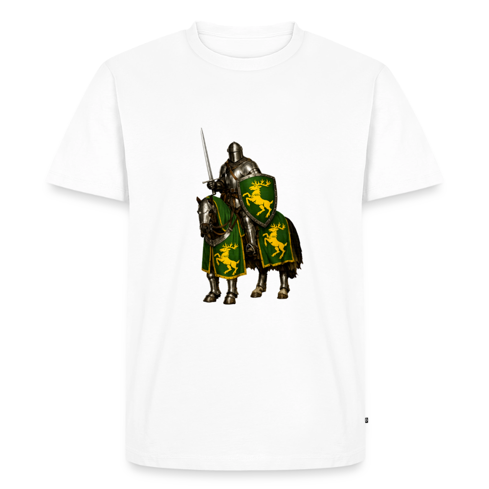 Premium T-Shirt "Ritter auf Pferd I" - Weiß