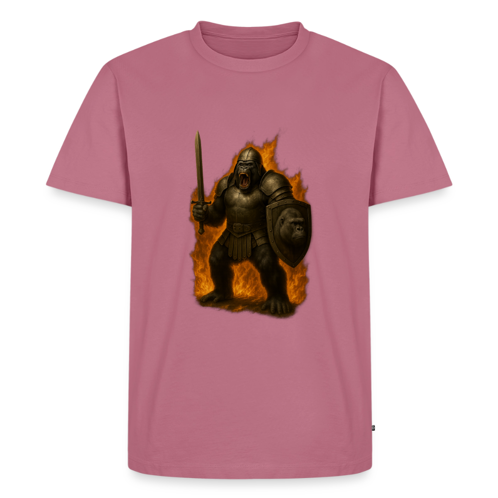 Premium T-Shirt "Gorilla in Flammen" - Mauve