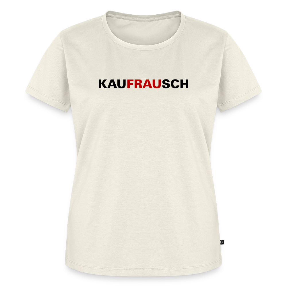 Premium T-Shirt "Kaufrausch" - Naturweiß