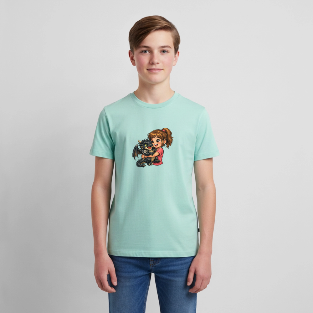 Teenager Premium T-Shirt "Drache" - Mint 
