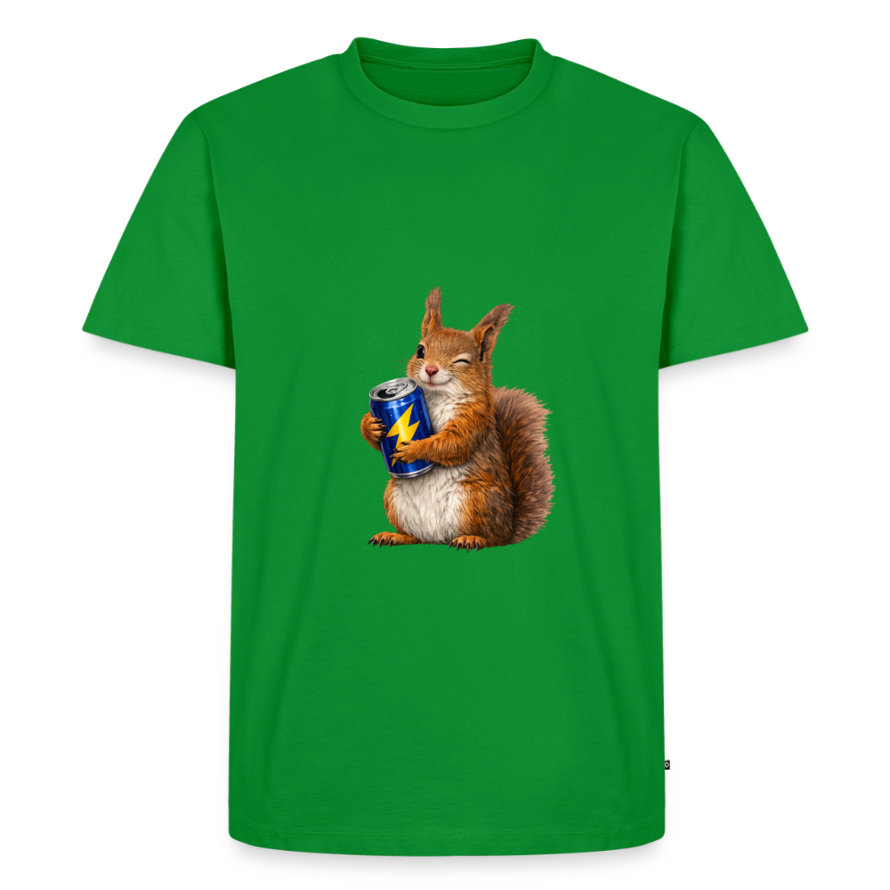 Premium T-Shirt "Energy Hörnchen" - Grün