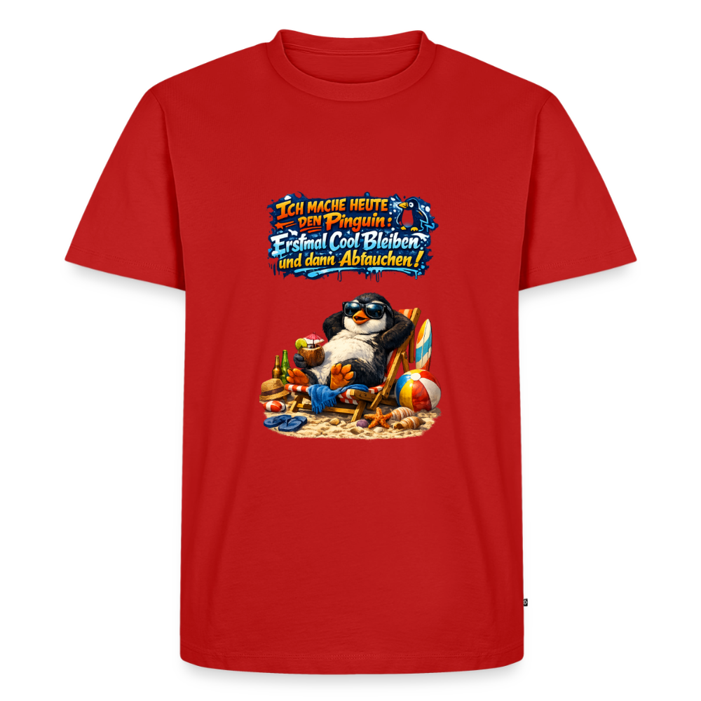 Premium T-Shirt "Cool bleiben" - Rot