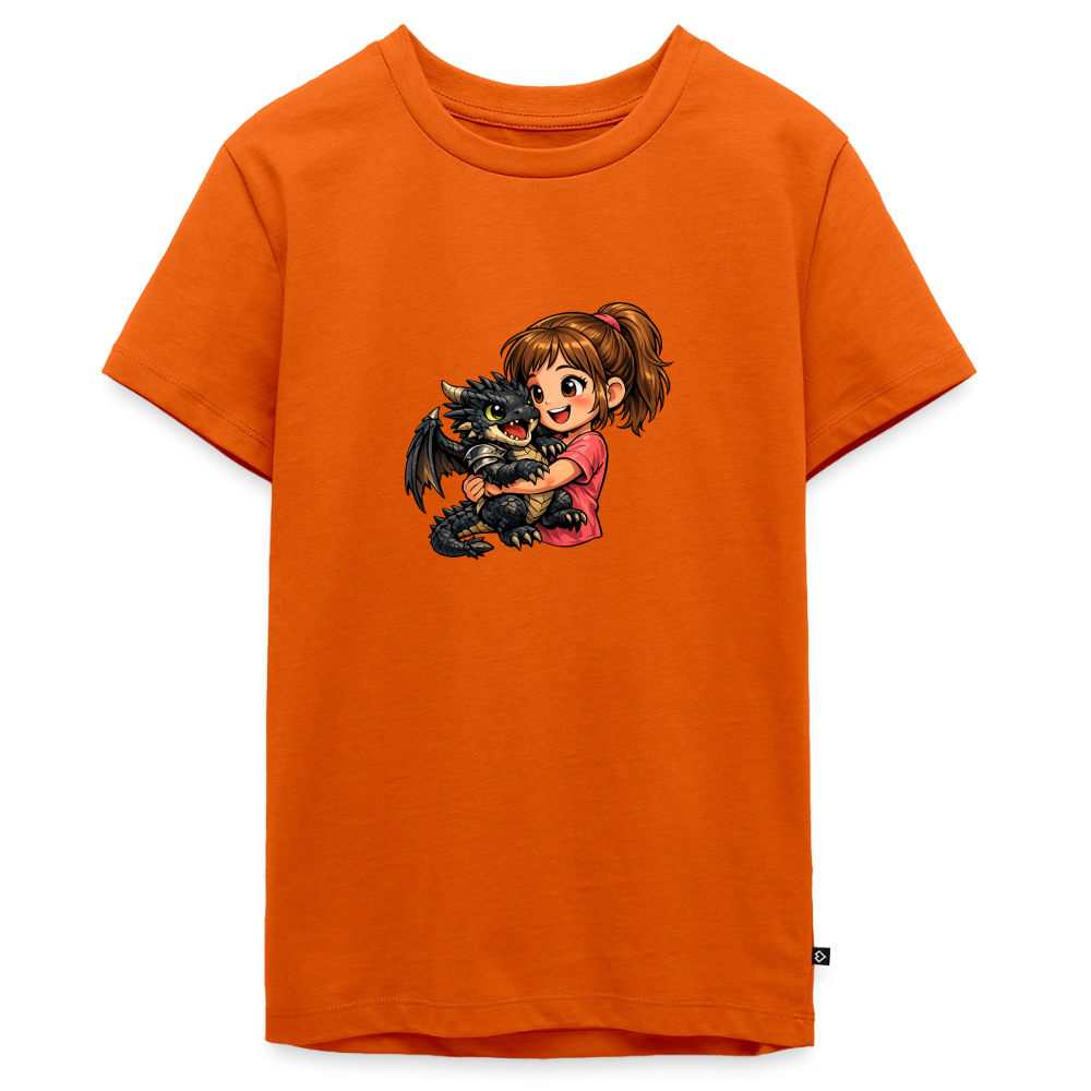 Teenager Premium T-Shirt "Drache" - Orange 