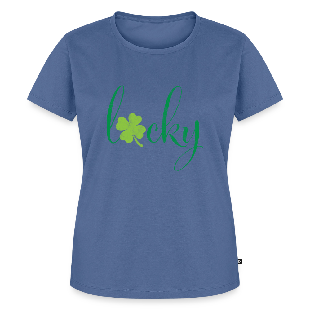 Premium T-Shirt "Lucky" - Taubenblau