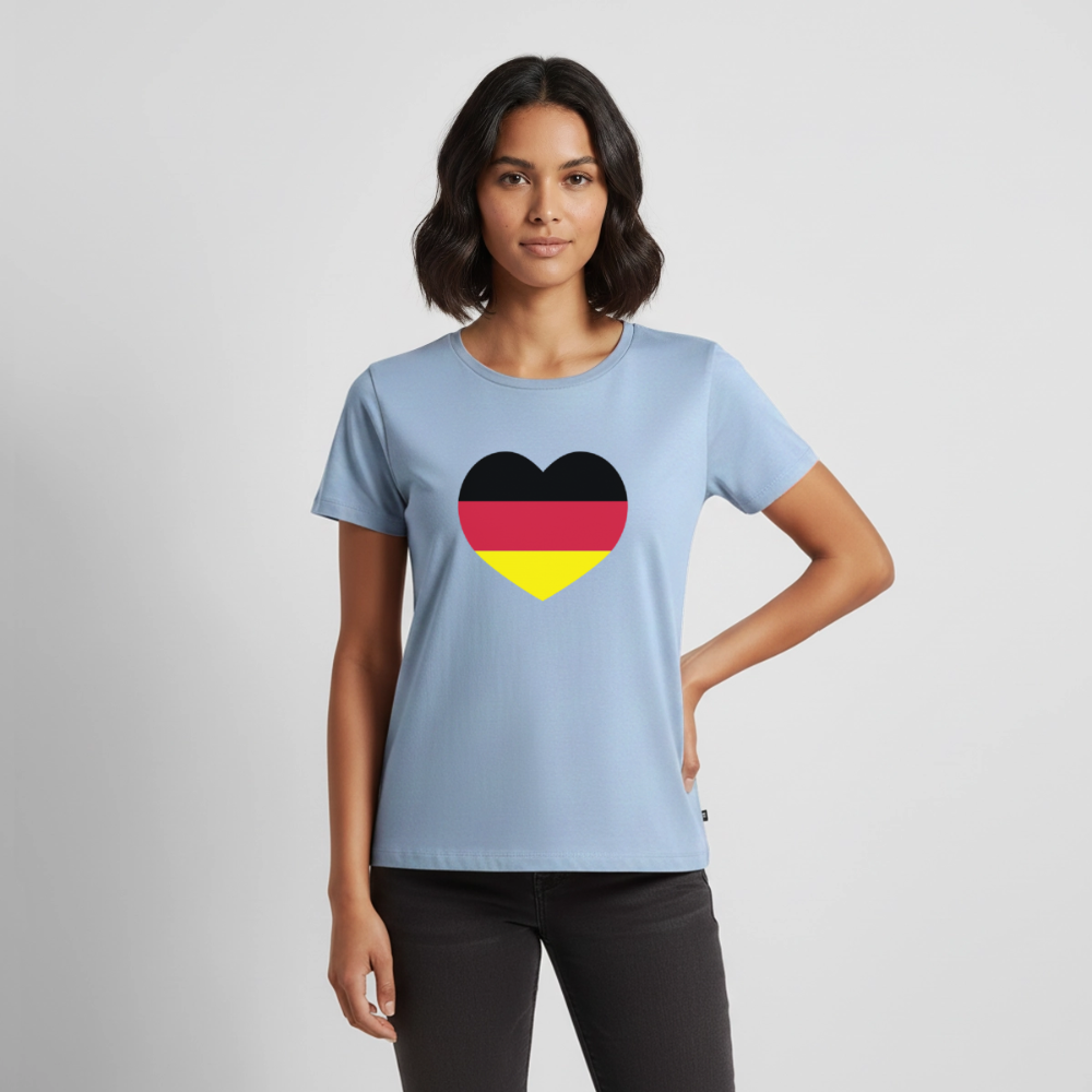 Premium T-Shirt "Herz" - Hellblau