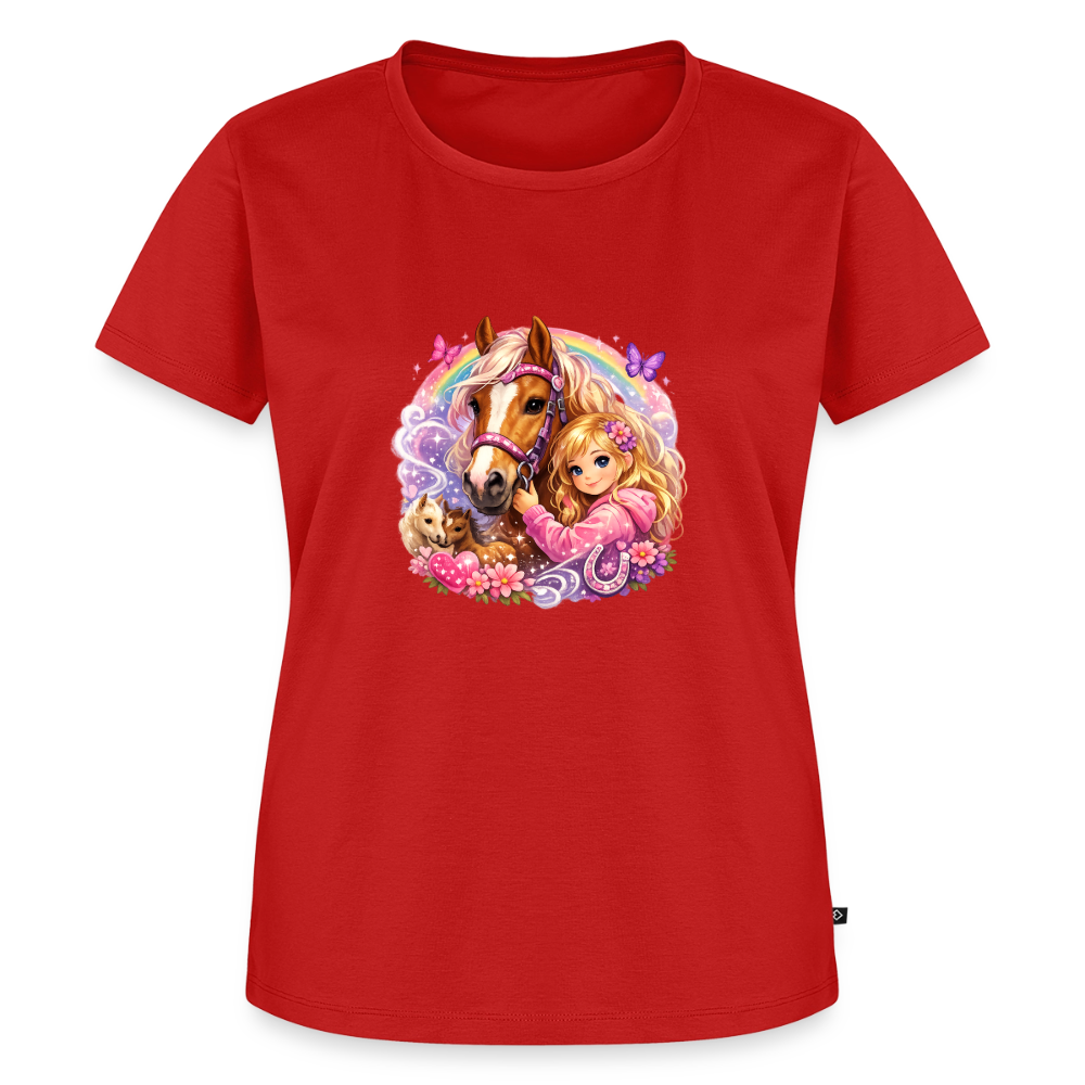 Premium T-Shirt "Pferd" - Rot