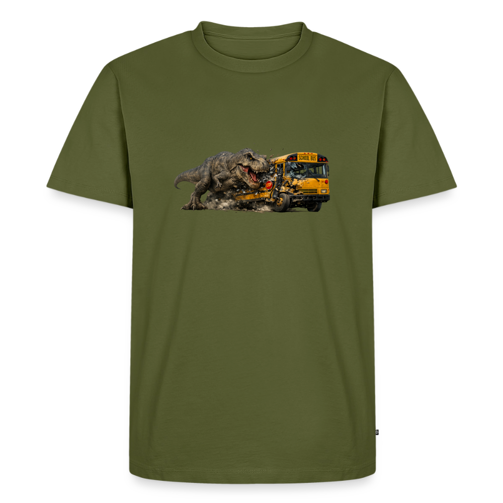 Premium T-Shirt "T-Rex Crash" - Khaki
