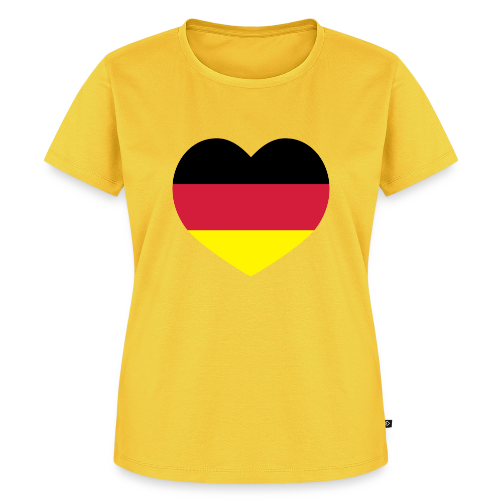 Premium T-Shirt "Herz" - Sonnengelb