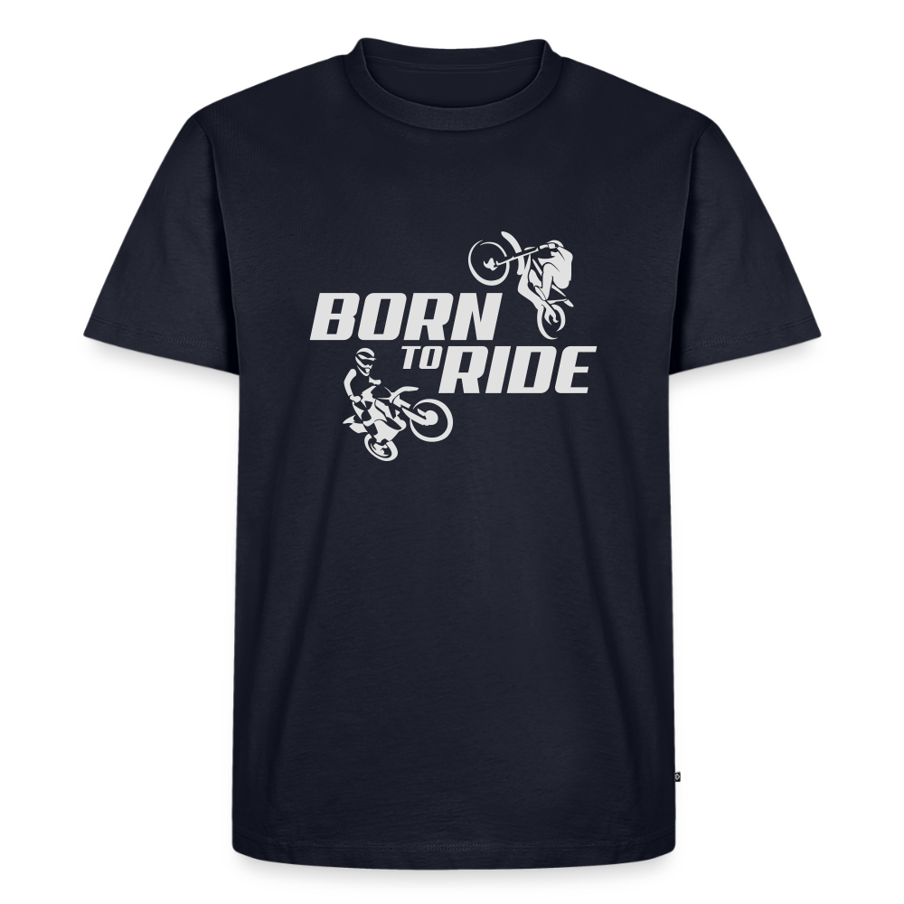 Premium T-Shirt "Born to Ride" - Navy