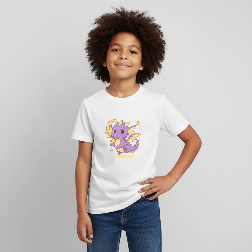Kinder T-Shirt "Kleiner Drache" - Weiß