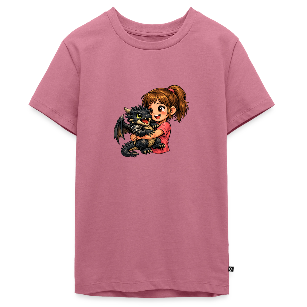 Teenager Premium T-Shirt "Drache" - Mauve