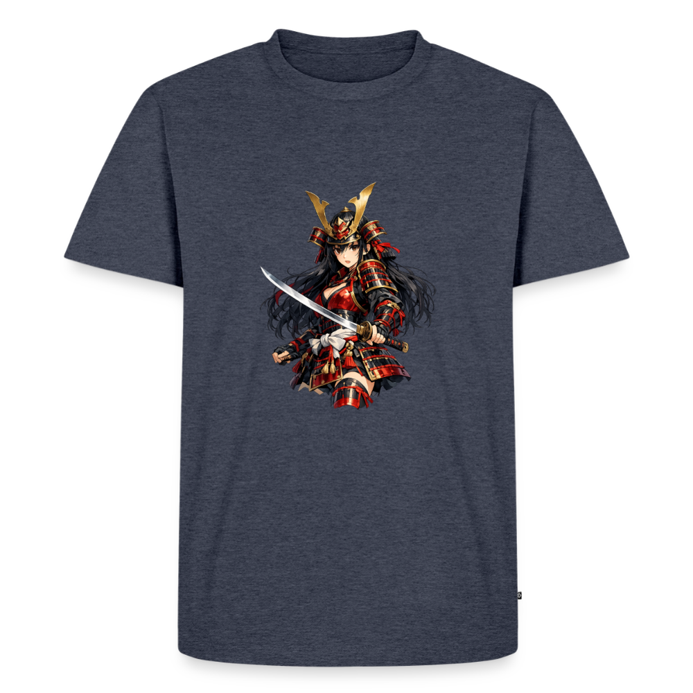 Premium T-Shirt "Samuraj Sword" - Jeansblau 