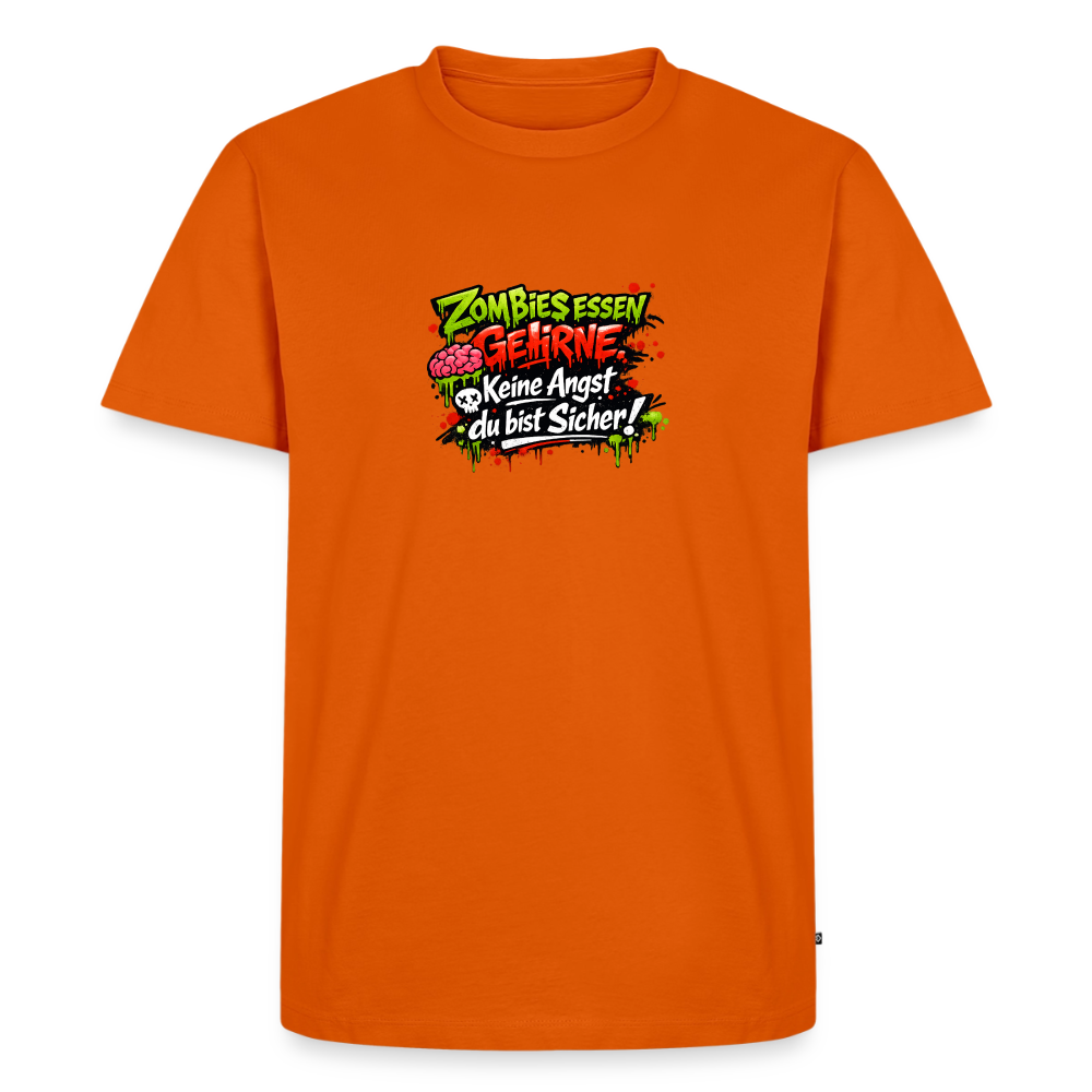 Premium T-Shirt "Zombies essen..." - Orange 