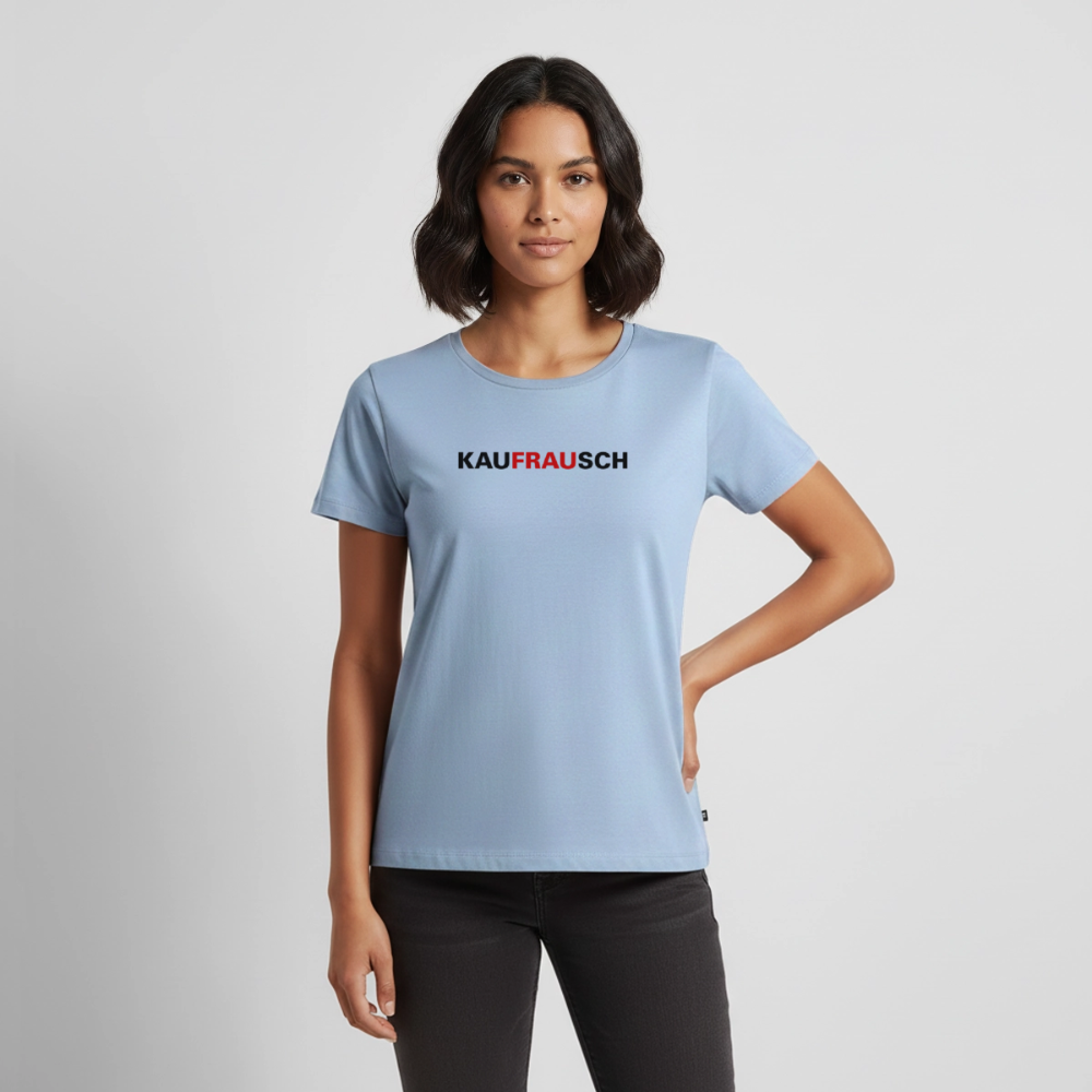 Premium T-Shirt "Kaufrausch" - Hellblau