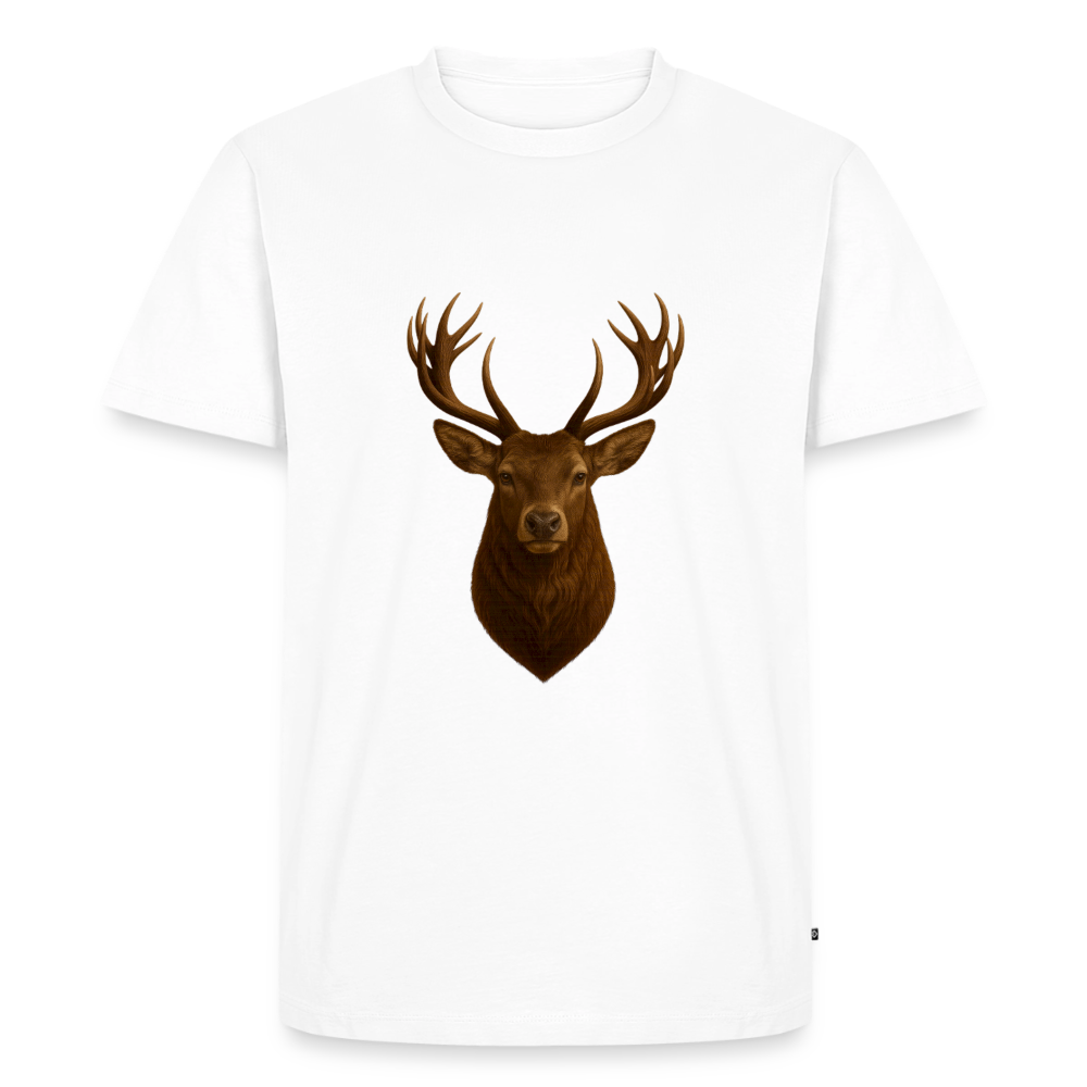 Premium T-Shirt "Hirsch" - Weiß