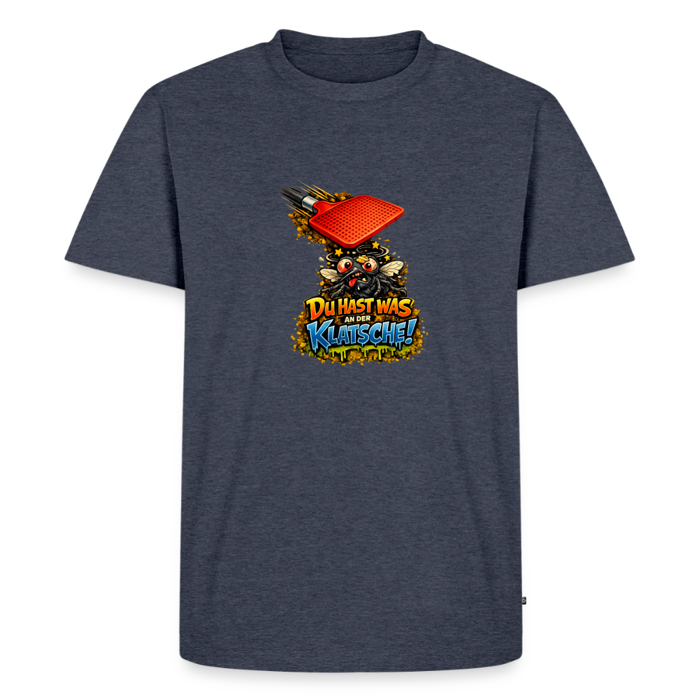 Premium T-Shirt "Klatsche" - Jeansblau 